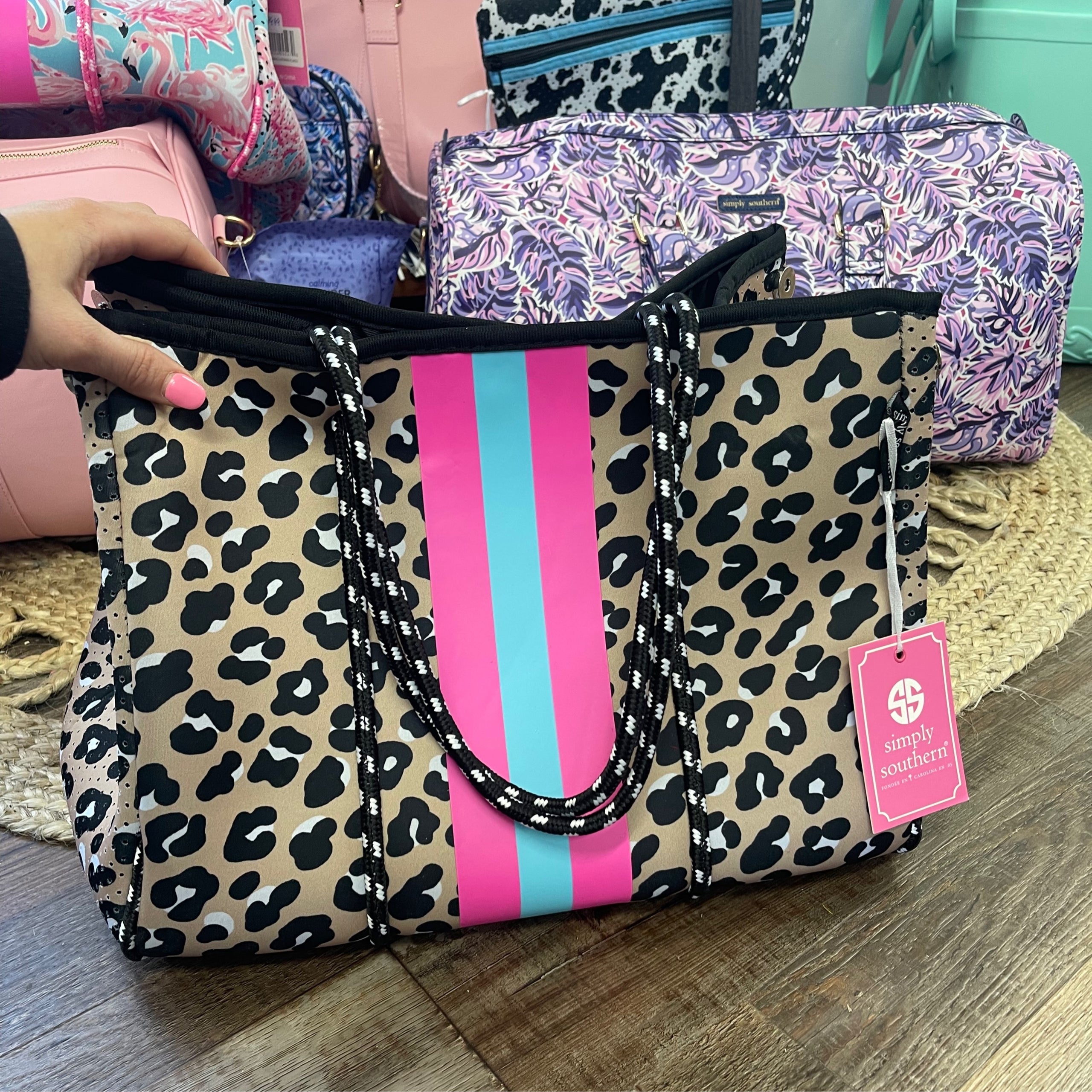 Simply southern leopard tote discount